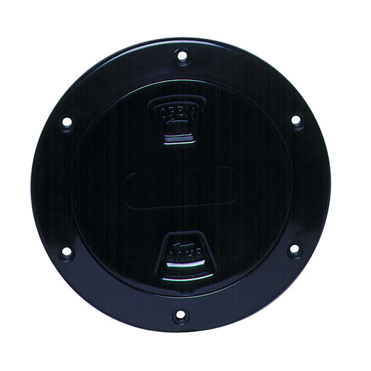 Beckson 4" Smooth Center Screw-Out Deck Plate - Black [DP40-B]