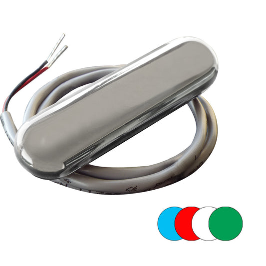 Shadow-Caster Courtesy Light w/2' Lead Wire - 316 SS Cover - RGB Multi-Color - 4-Pack [SCM-CL-RGB-SS-4PACK]