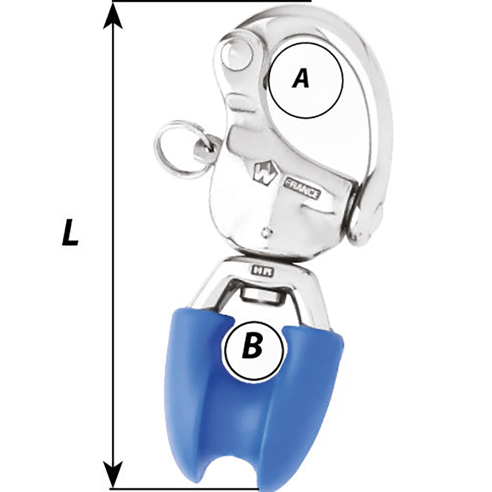 Wichard HR Snap Shackle w/Thimble Eye - Length 3-3/4" [02493]