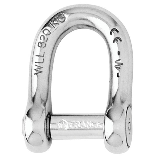 Wichard Self-Locking Allen Head Pin D Shackle - 6mm Diameter - 1/4" [01303]