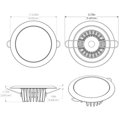 Lumitec Mirage - Flush Mount Down Light - Glass Finish/Polished SS Bezel - White Non-Dimming [113113]