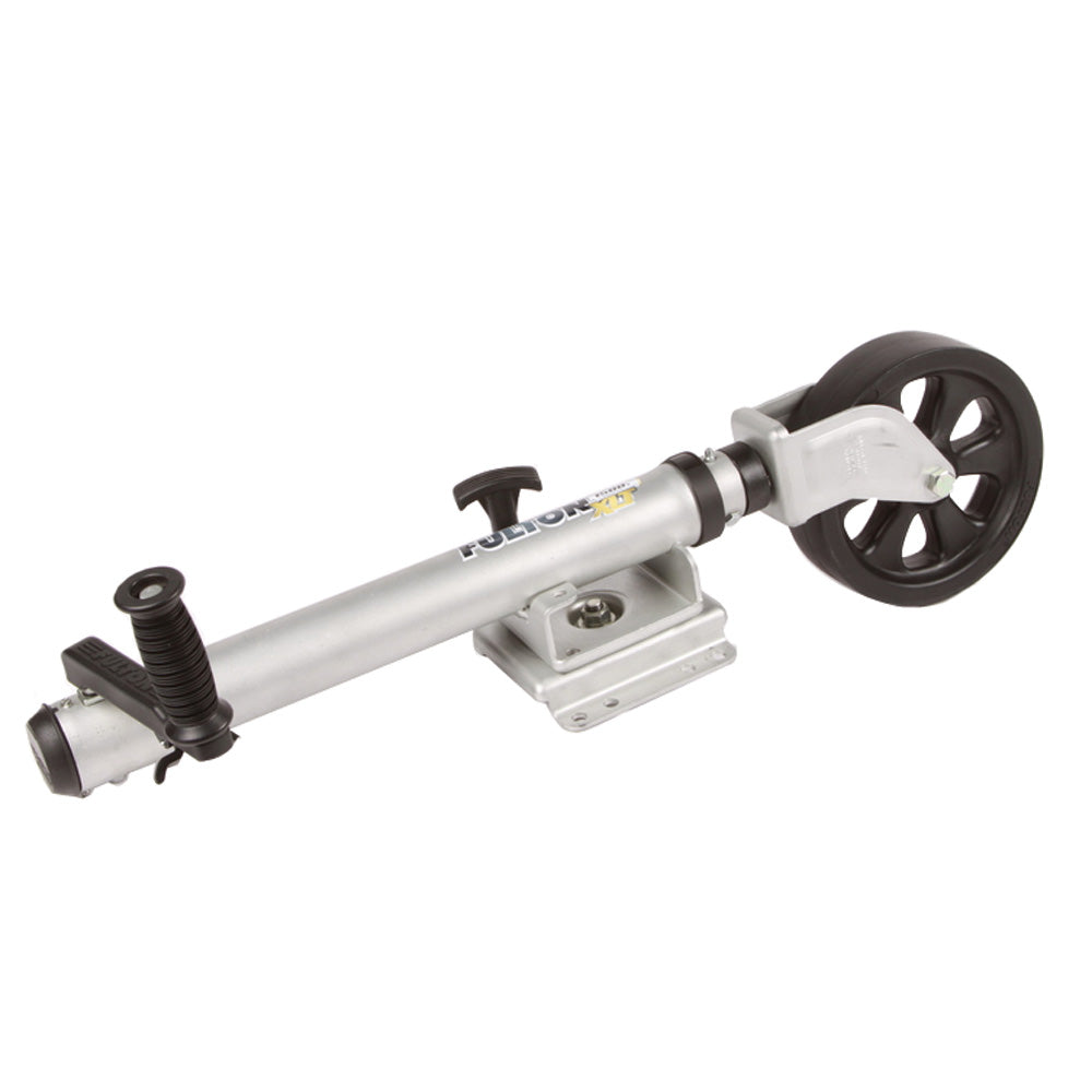 Fulton XLT 1500 lbs. Swing Away Bolt-On Jack w/12" Travel & 8" Poly Wheel - Sharkskin Finish [141133]